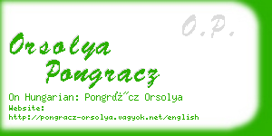 orsolya pongracz business card